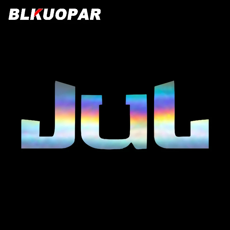 BLKUOPAR Jul Car Stickers Personality Sunscreen Fashionable Decals Car Styling Scratch-Proof Creative Funny ATV Decoration