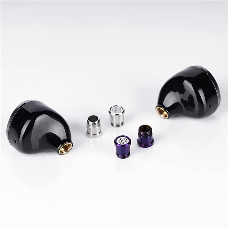 ABMF - Kompatybilne z Nx8 IEMS dysze akustyczne z gwintem M5x0.5 do regulacji dźwięku, zestaw rurek do słuchawek wykonanych ze stopu tytanu i stali nierdzewnej