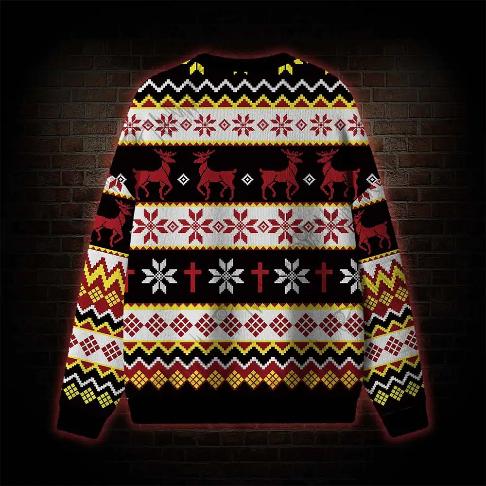 2026 New Jesus Loves You Funny Offensive Ugly Christmas Sweater Men‘s Women’s Kid‘s Family Pullover Christmas Party Jumper