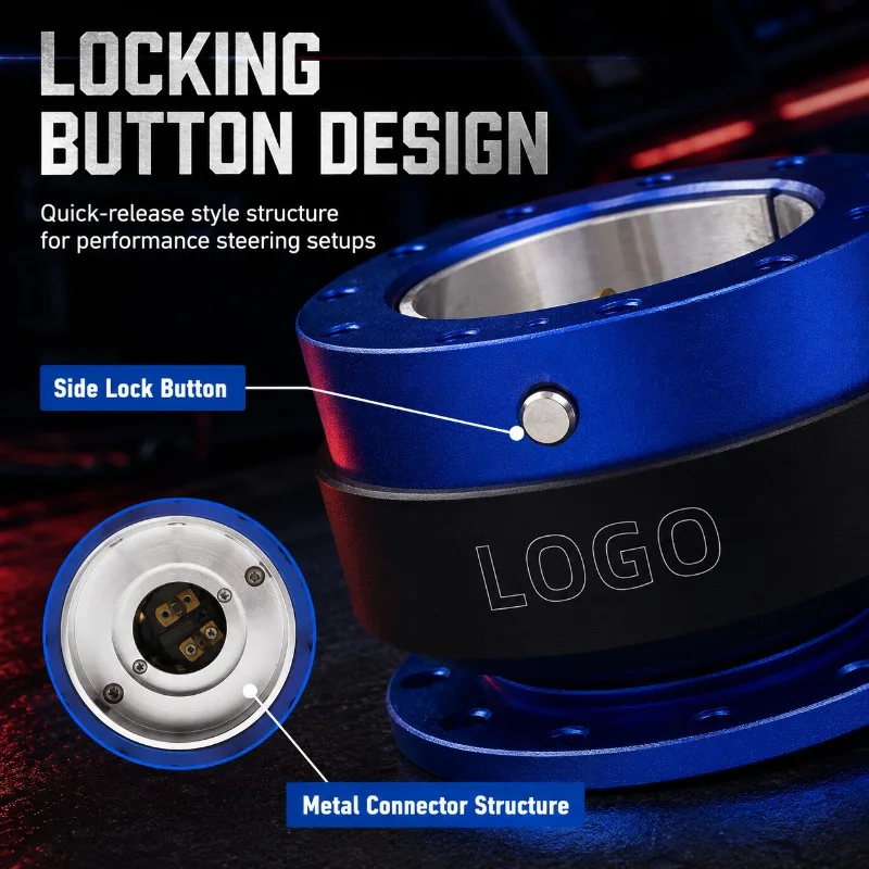 Universal Racing Steering Wheel Quick Release Hub Adapter Locking 6 Hole PCD 70mm 74mm for Drift Race Simulator view 3
