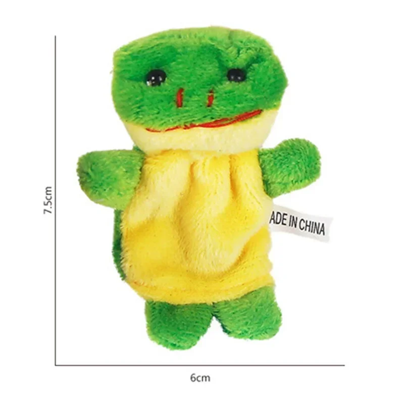 10PCS Weihnachten Geburtstag Geschenk Nette Cartoon Biologische Tier Finger Puppe Plüsch Spielzeug Kind Baby Favor Puppen Spielzeug für Kinder