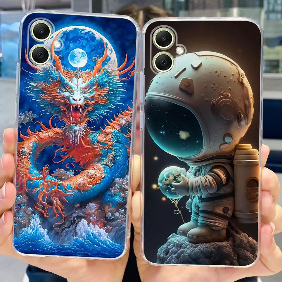 For Samsung Galaxy A05 A05s Case Samsung F14 4G M14 4G Back Cover Cartoon Dragon Cool Fashion Soft TPU Silicone Transparent Etui