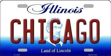 Jacksoney Tin Sign New Aluminum Chicago Illinois Metal Novelty Metal sign Metal Sign