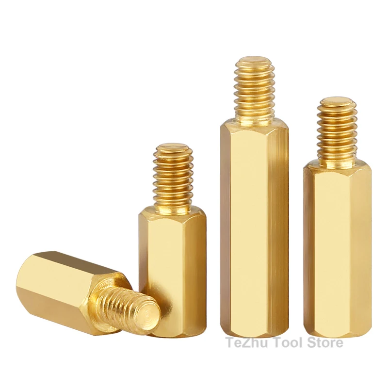 Hex Brass Male Female Motherboard Standoff Mount M3 Thread 3/4/5/6mm Board Rack Stud Threaded Pillar PCB Column Spacer Screw