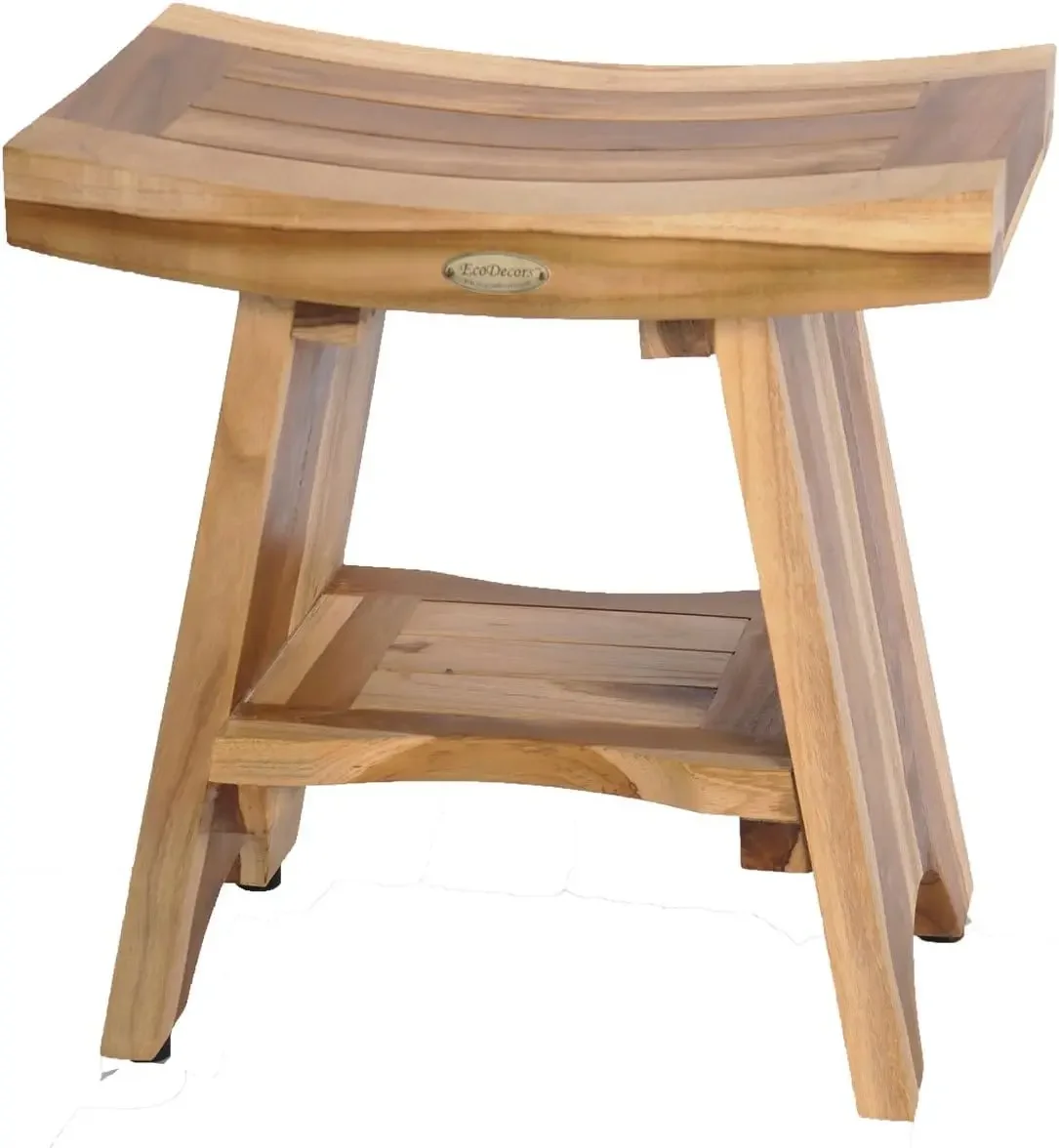 18 inch, Natural, Bench, Stool, Teak Bench , Shower Seat, Teak Shower Chair