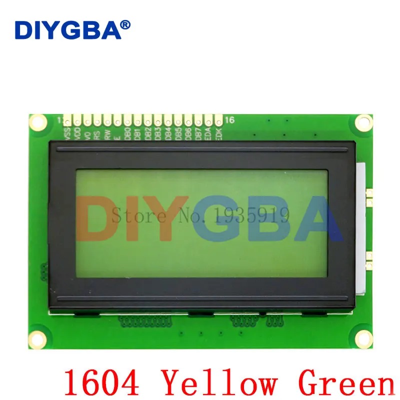 1604 16 x4 16*4 caratteri modulo LCD schermo LCM giallo/blu con retroilluminazione a LED SPLC780 HD44780 Controller IIC / I2C