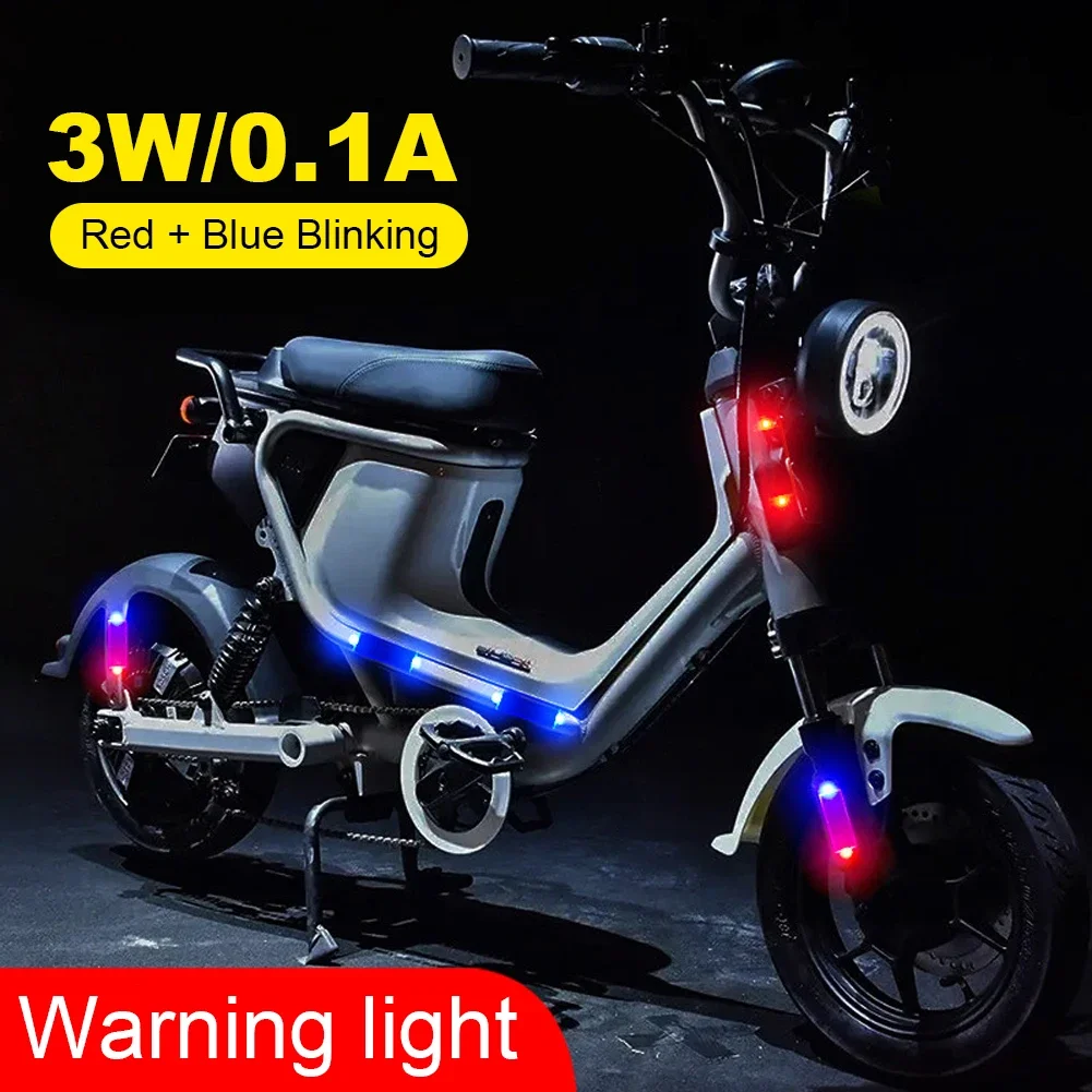 1-5 Stück Auto Warnleuchte für Fahrrad Motorrad Roller Solar LED Warn licht rot-blau LED Strobing Signal Solar Blinklicht