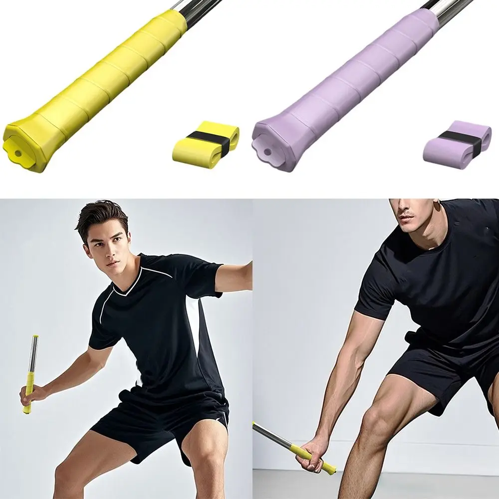 

Yellow Purple Badminton Racket Swing Trainer Power Correction Device Sound Feedback Wrist Force Trainer 304 Stainless Steel