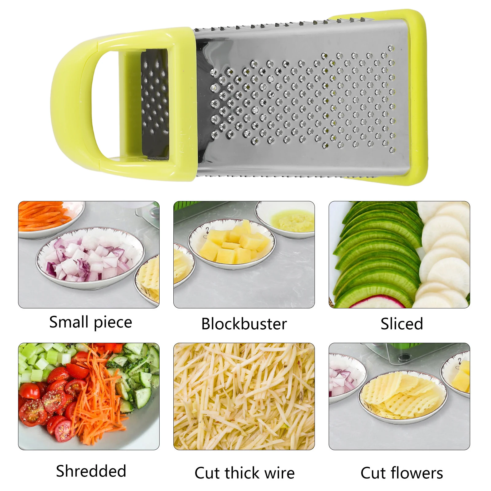 

4-Side Stainless Steel Box Grater Vegetable Slicer Cheese Grater Kitchen Gadget Multi-Function Food Grating Tool For Vegetables