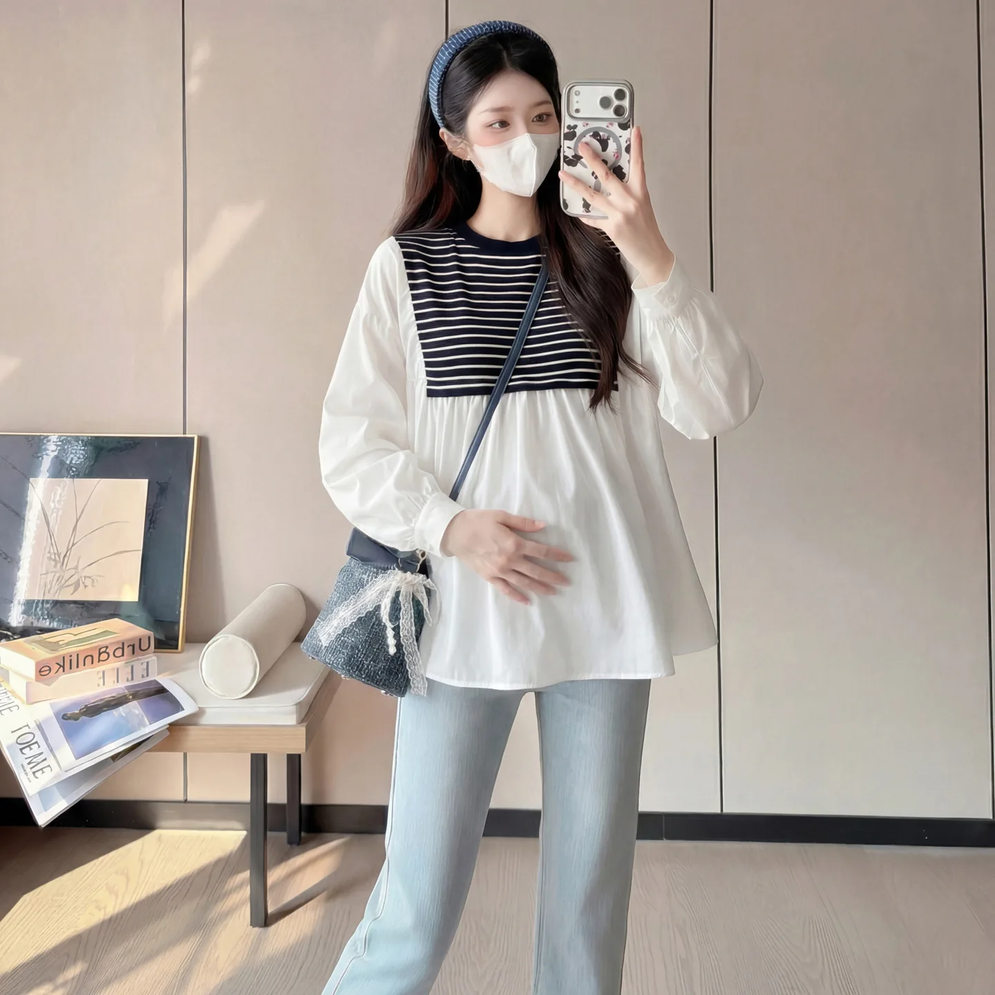 camicetta-casual-coreana-morbida-e-comoda-con-inserti-per-maternita-primavera-autunno-per-donne-in-gravidanza-outfit-quotidiano