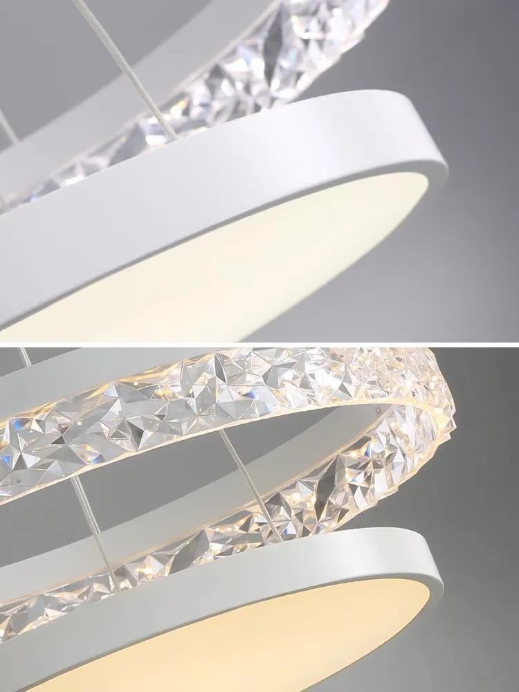New Modern Round Ring Led Chandelier Remote Control Pendant Lamp For Living Dining Room Kitchen Bedroom Home Decor Hanging Light
