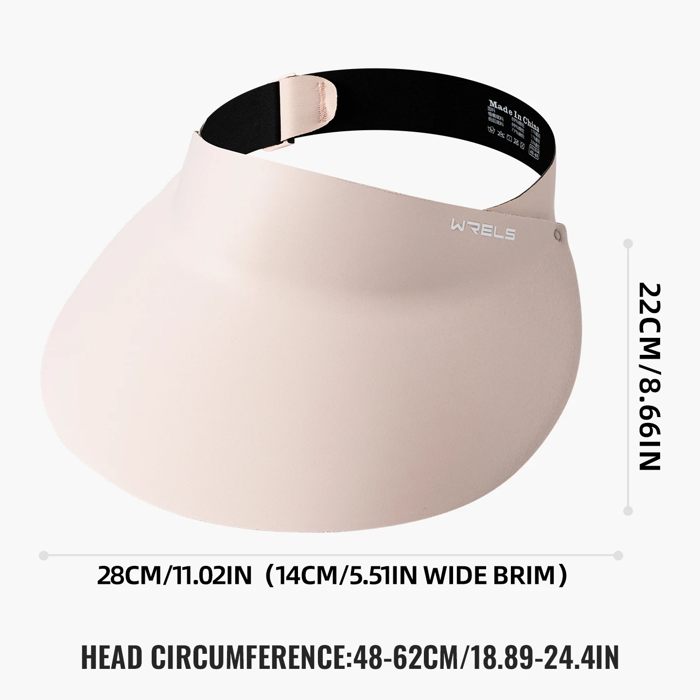WRELS Sun Hat Wide Brim Breathable Sun Visor Sweat Wicking Roll Up Adjustable Ultralight Men Women Running Tennis Golf Visor 6