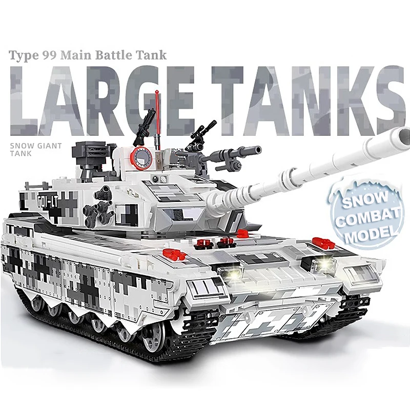 Technical 99A Main Battle Tank Building Blocks M1A2 War Military City Vehicle Car Model Assemble Bricks Toys Gift For Kids Adult