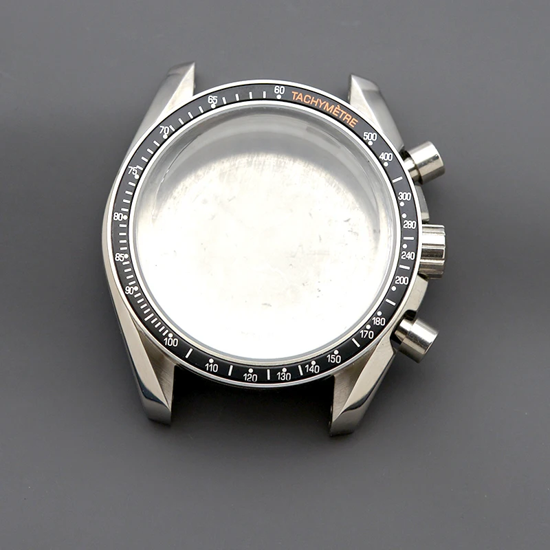 39.7mm Men's Watches 316L Stainless Steel Case Fit Speed master VK63 Quartz Movement Watch Parts Fits 20mm Strap Gift