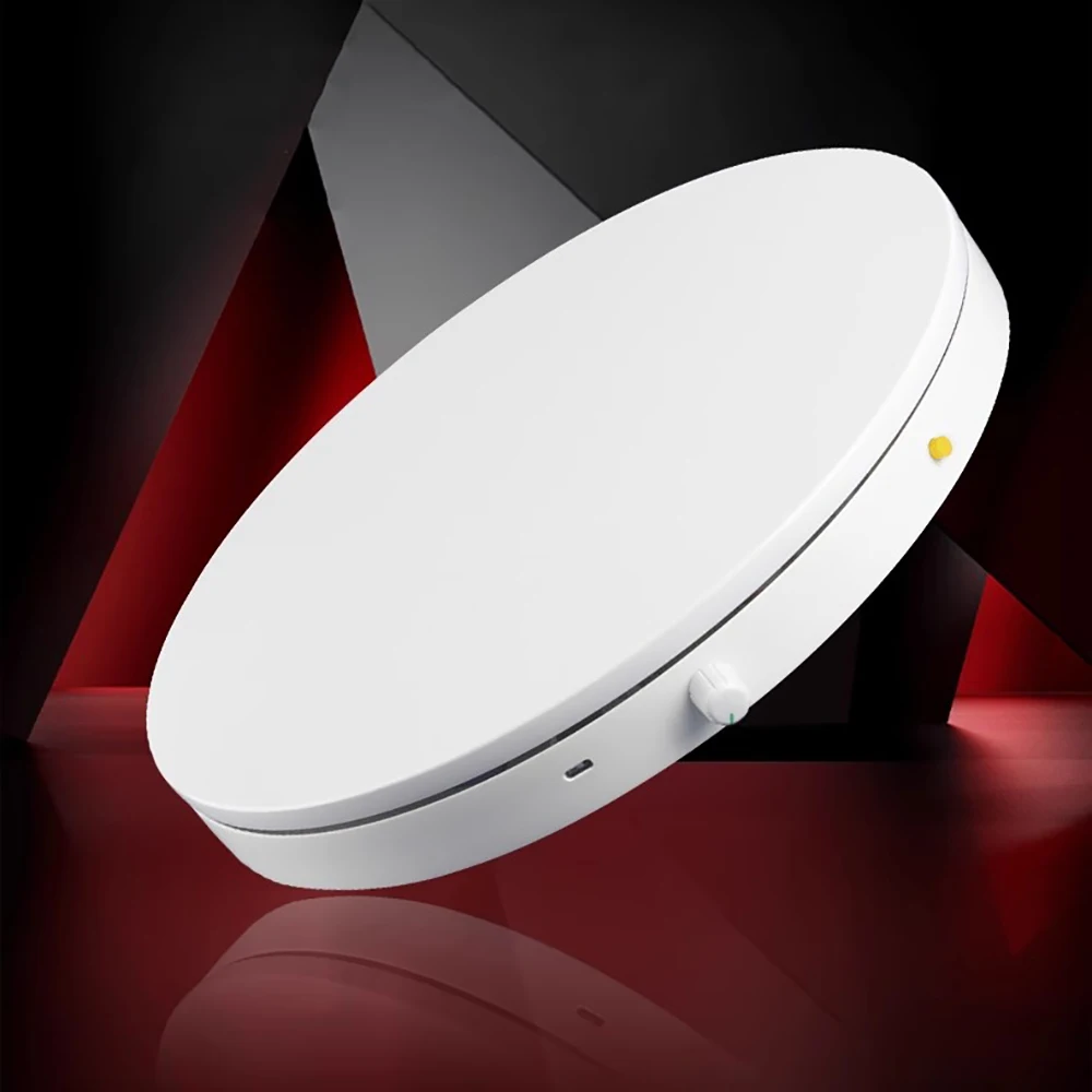 Electric Turntable - 360° Rotating Display Stand, Silent Motor, Adjustable Speed