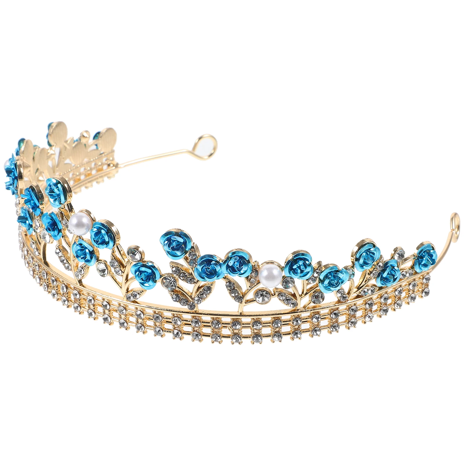 

Delicate Rose Headband Wedding Hair Accessories for Women Bridal Crown Headpiece Flower Crown Prom Party Costume Strong Metal