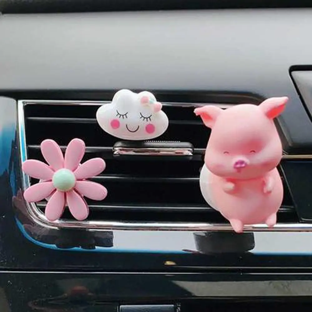Car Air Vent Freshener Scent Aromas Diffuser Car Decor Cute Pig Car Air Freshener  Clip Aromatherapy Clip Air Outlet