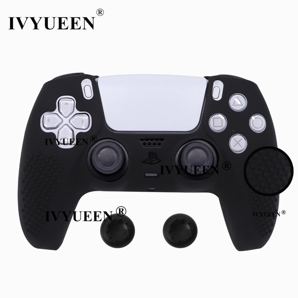 IVYUEEN Schutzhülle mit Nieten für PlayStation 5, DualSense PS5-Controller, Silikon-Gamepad-Hülle, ThumbSticks-Griffe