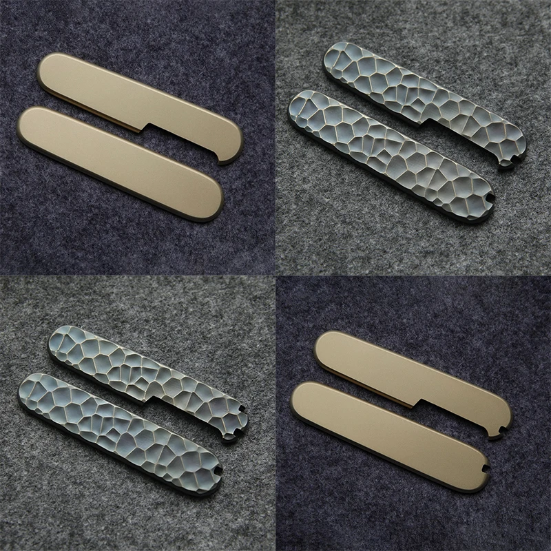 Brass Material Fold Knife Handle Scales Patches for 91mm Victorinox Swiss Army Knives Grip DIY Making Replace Accessories Parts