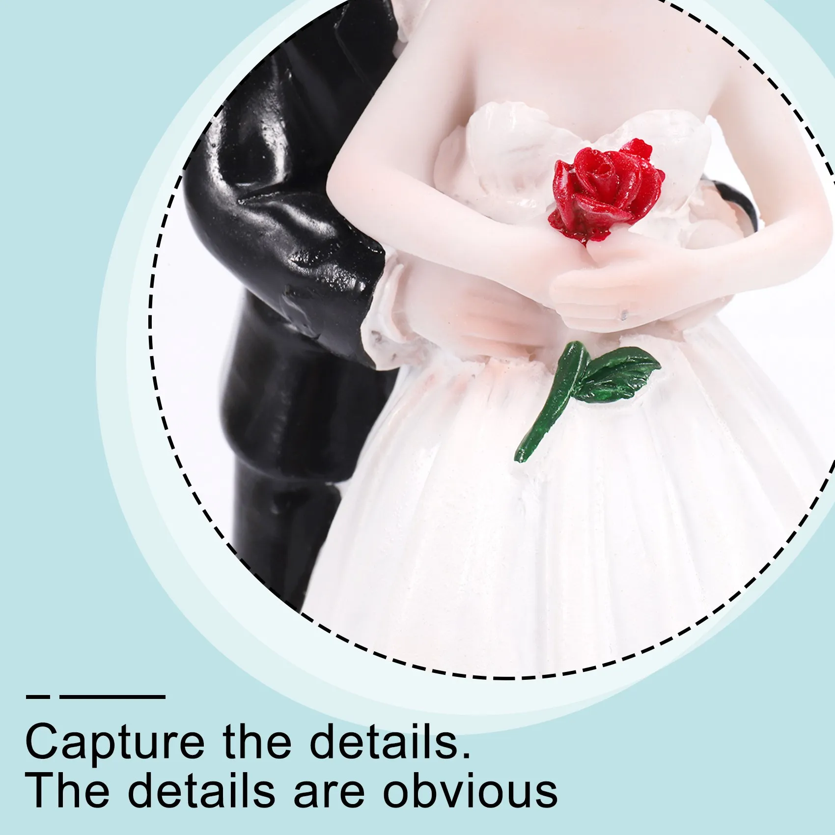 ABZV-Yes to the Rose كعكة الزفاف الديكور مخصص العروس والعريس زوجين تمثال كعكة الزفاف توبر