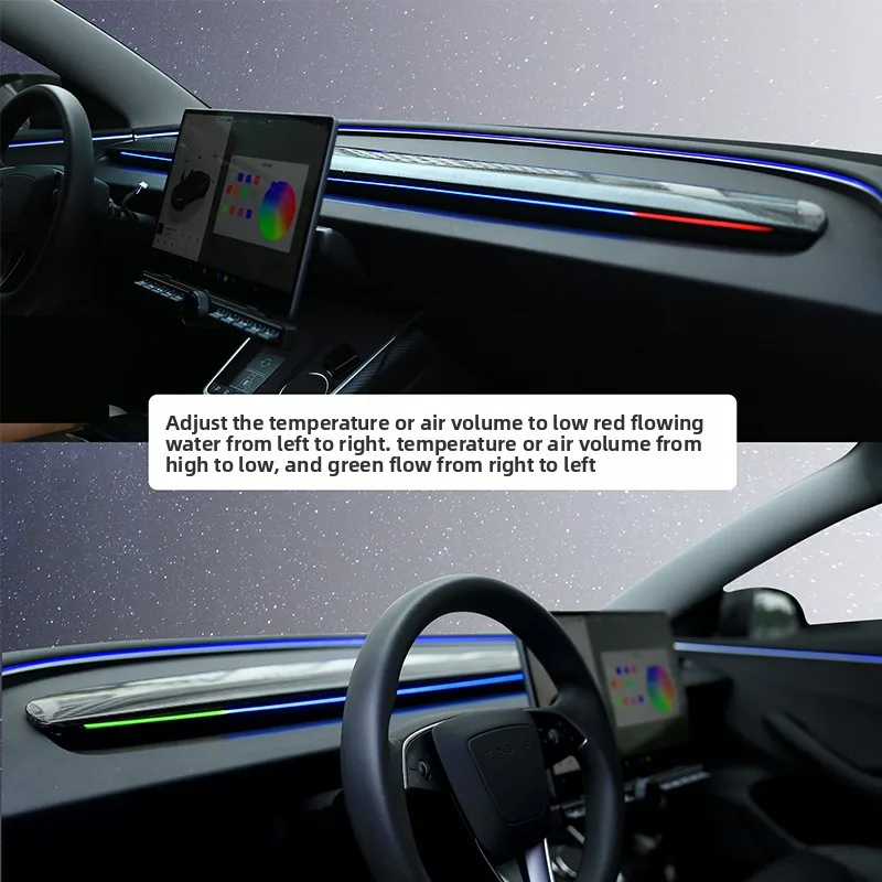 Sistem Lampu Ambient Ventilasi Udara Pintar Sistem Pemantau Titik Buta BSD untuk Tesla New Y Juniper Model 3 Highland Model 3 Y 2021+