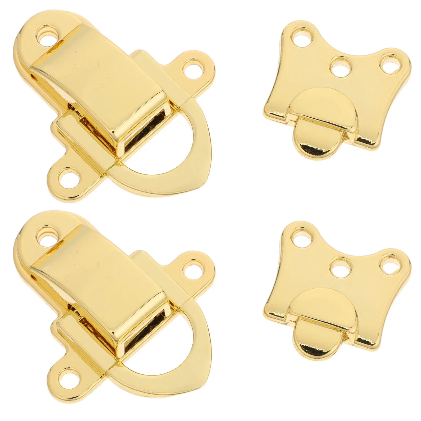2Pcs Vintage Style Metal Duckbilled Hasp Toggle Lock for Wooden Chest Jewelry Box Toolbox Steamer Trunk Buckle Replacement