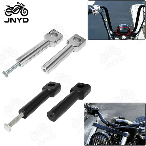 JNYD Universal 7/8‘’ 1‘’ Motorcycle Handlebar Risers Mount Clamp CNC Aluminum For Harley Sportster Dyna Honda Bobber Chopper