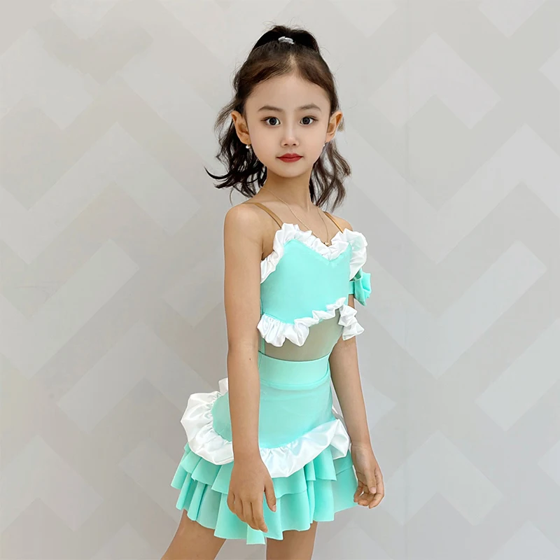 Costume de concours de danse latine pour filles, robe de danse latine pour enfants, Chacha Salsa, robes de danse de spectacle SL12553