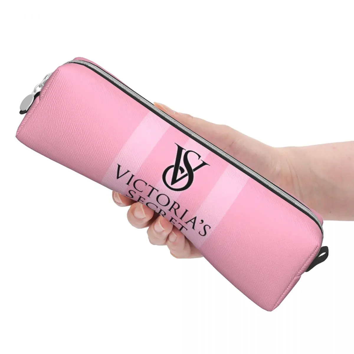 V-Victoria\'s S-Secret Stripe Pencil Cases Fun Pen Bag Student Large Storage Students School Gift Pencil Box