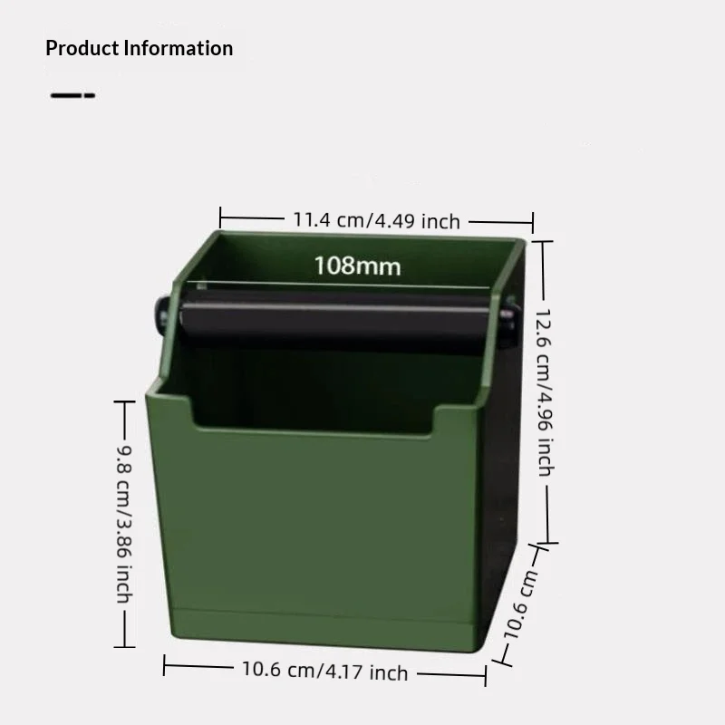 Coffee Knock Box Espresso Grounds Container Anti Slip Espresso Dump Bin Grind Barista Goods Cafe Bar Accessor Grind Waste Bin