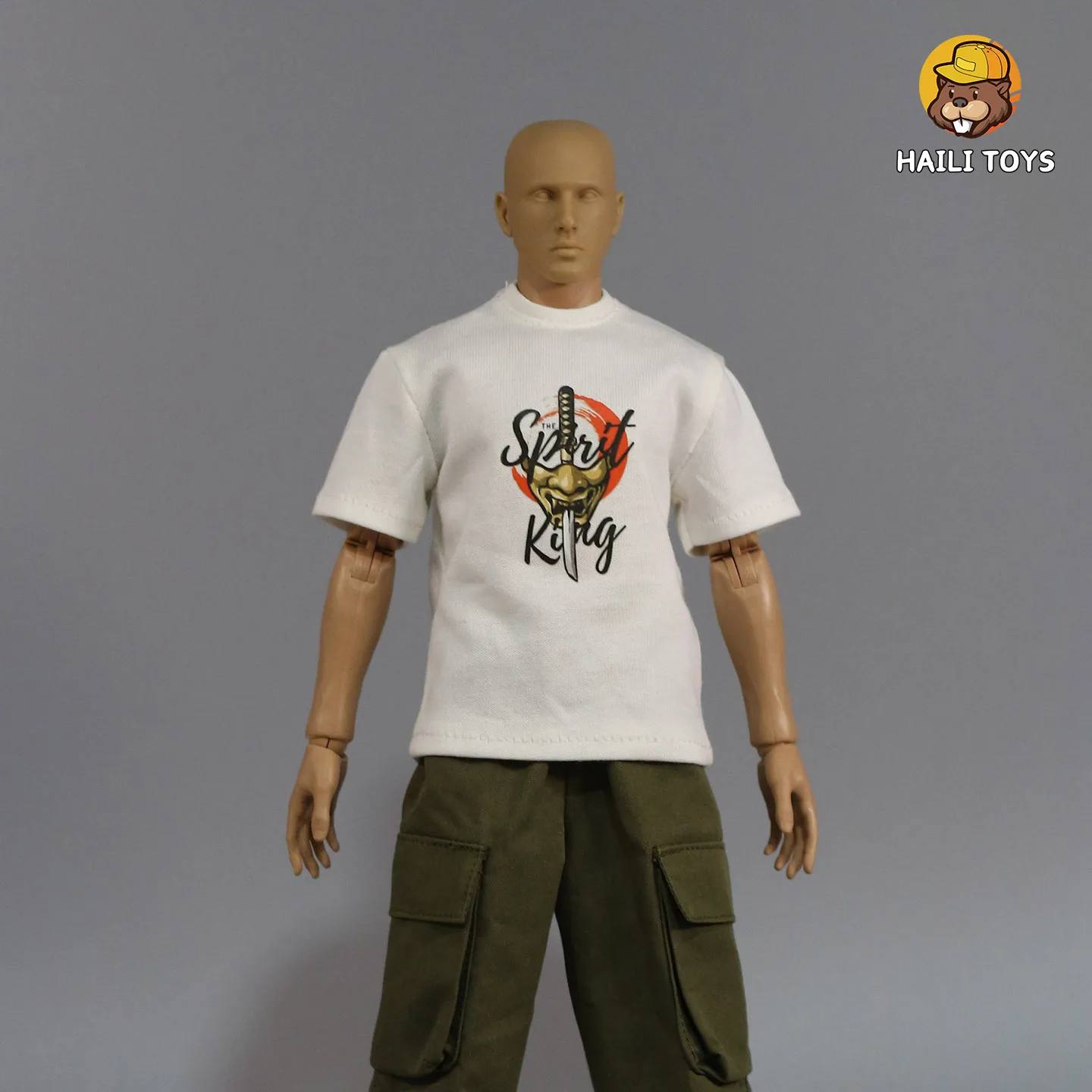 DMTOYS 1/6 Male Soldier Fashion Printed Short Sleeved T-shirt Casual Loose Tops for 12in Action Figure Body BJD Model Toys DIY view 2