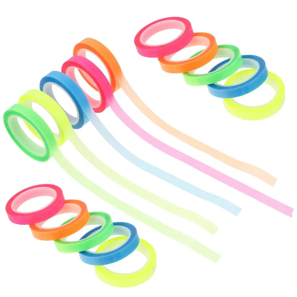 

15pcs 0.6cm*5m Waterproof Transparent Highlighter Tape for Books Removable Sticky Strips Page Markers Book Tabs Annotating
