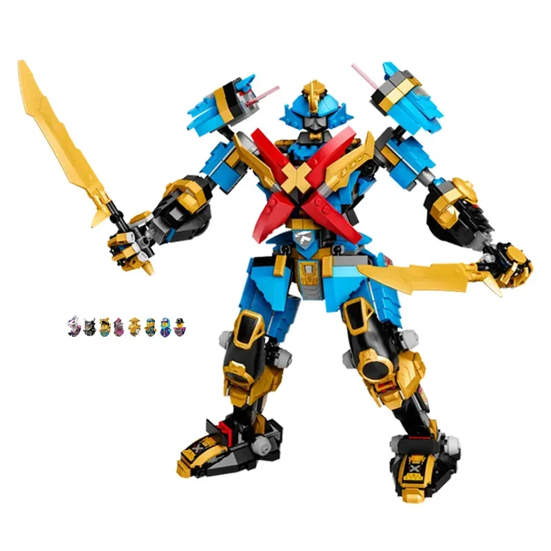 1060pcs Technical Nya's Samurai X Mechanical Warrior Robot Mech Building Blocks War Weapon Model Toys For Kids Adult Gift