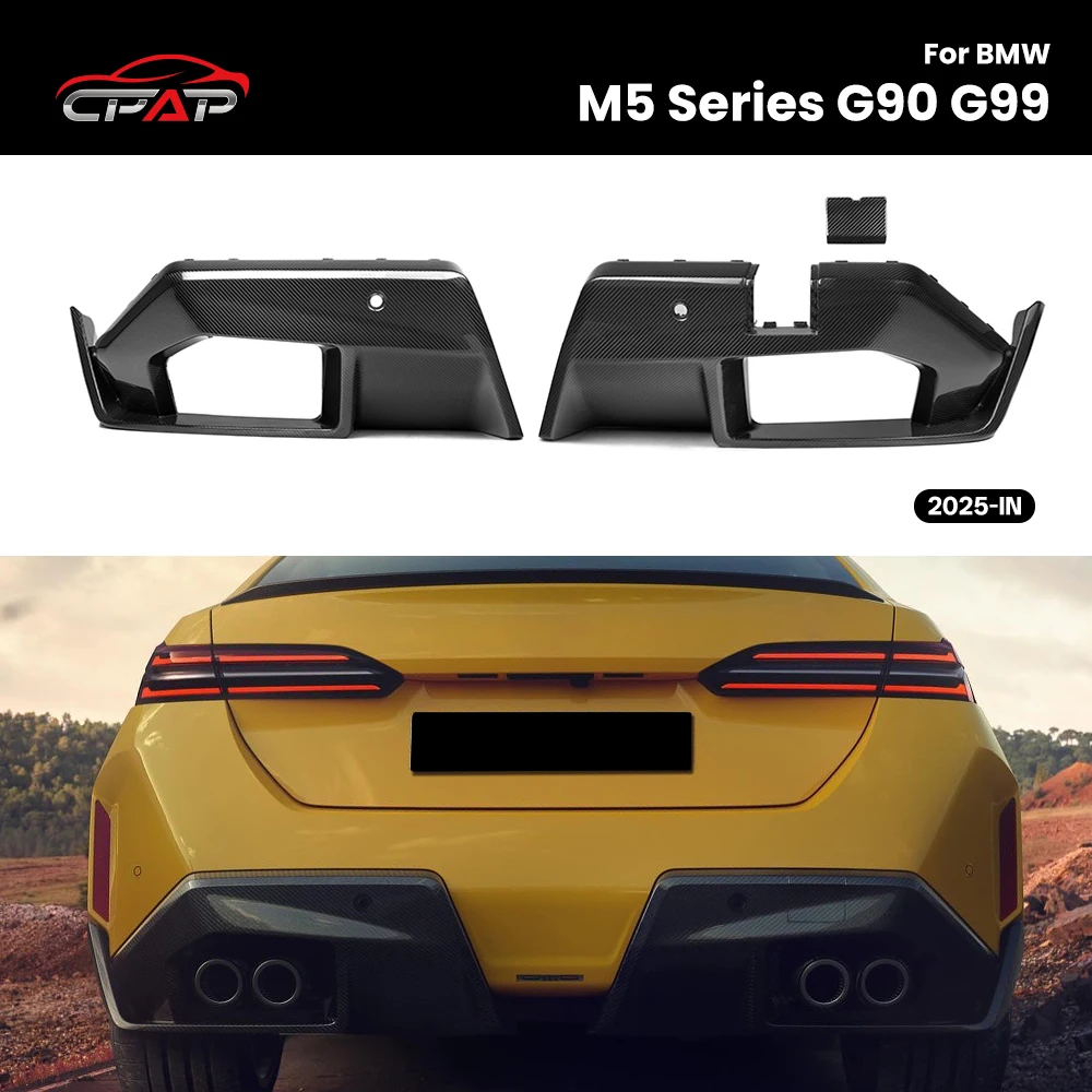 Real Dry Carbon Fiber Rear Bumper Diffuser Splitter Lip For BMW M5 Series G90 G99 2025-IN MP/OEM Style