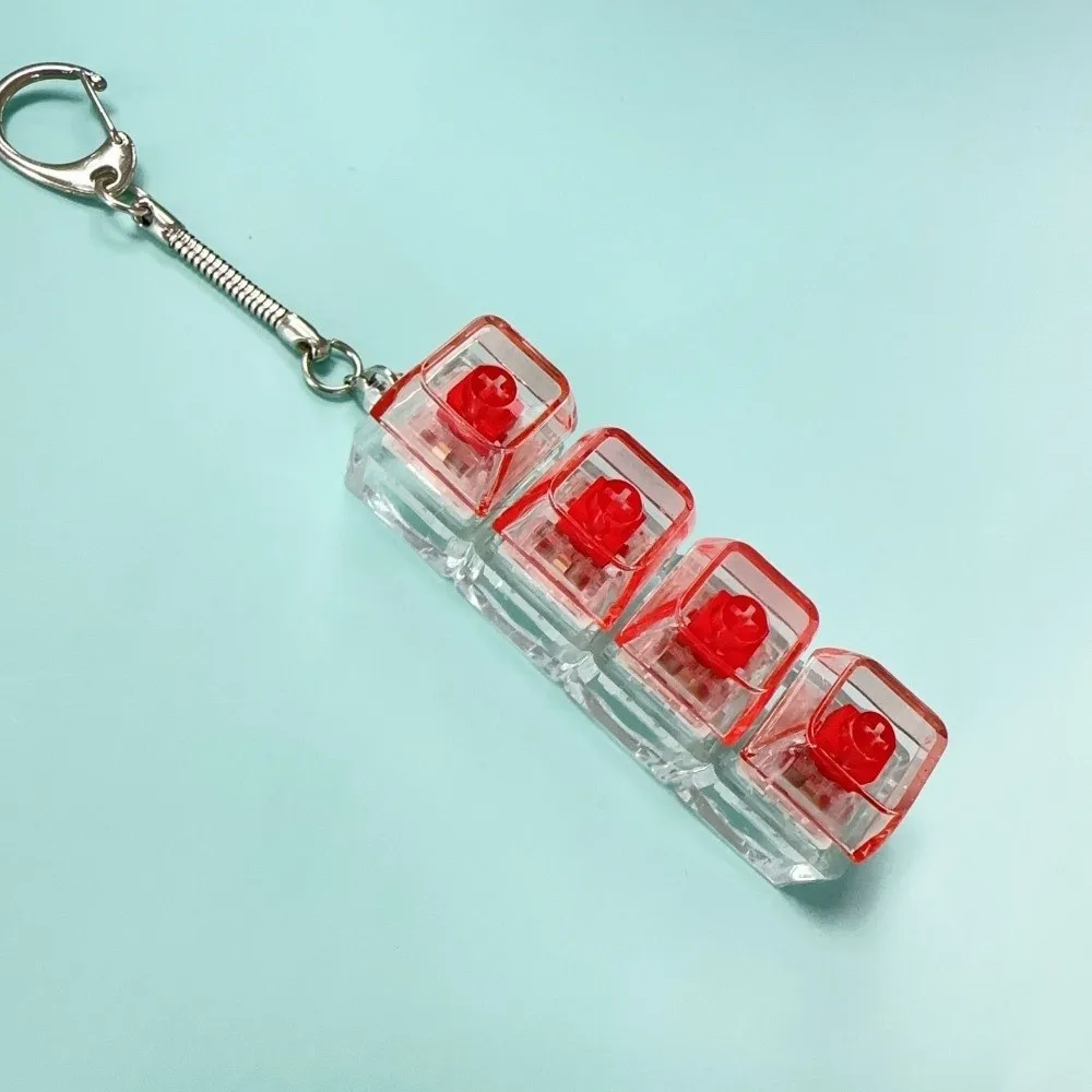 New DIY Keyboard Fidget Keychain Keys Button Keycap Clicker Toy Pass The Time Relief Stress Pinch Toy Adult
