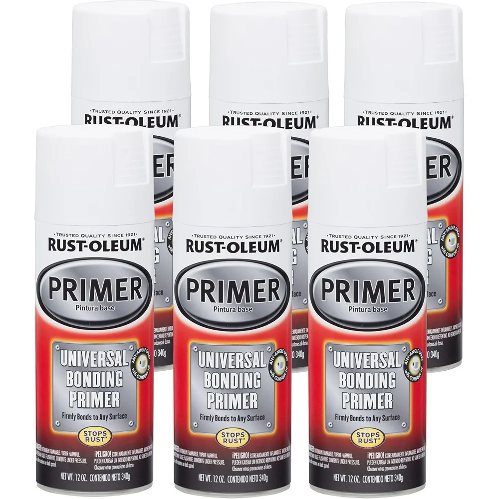 

286793-6PK Automotive Universal Bonding Primer Spray, 12 oz, Flat White, (Pack of 6)