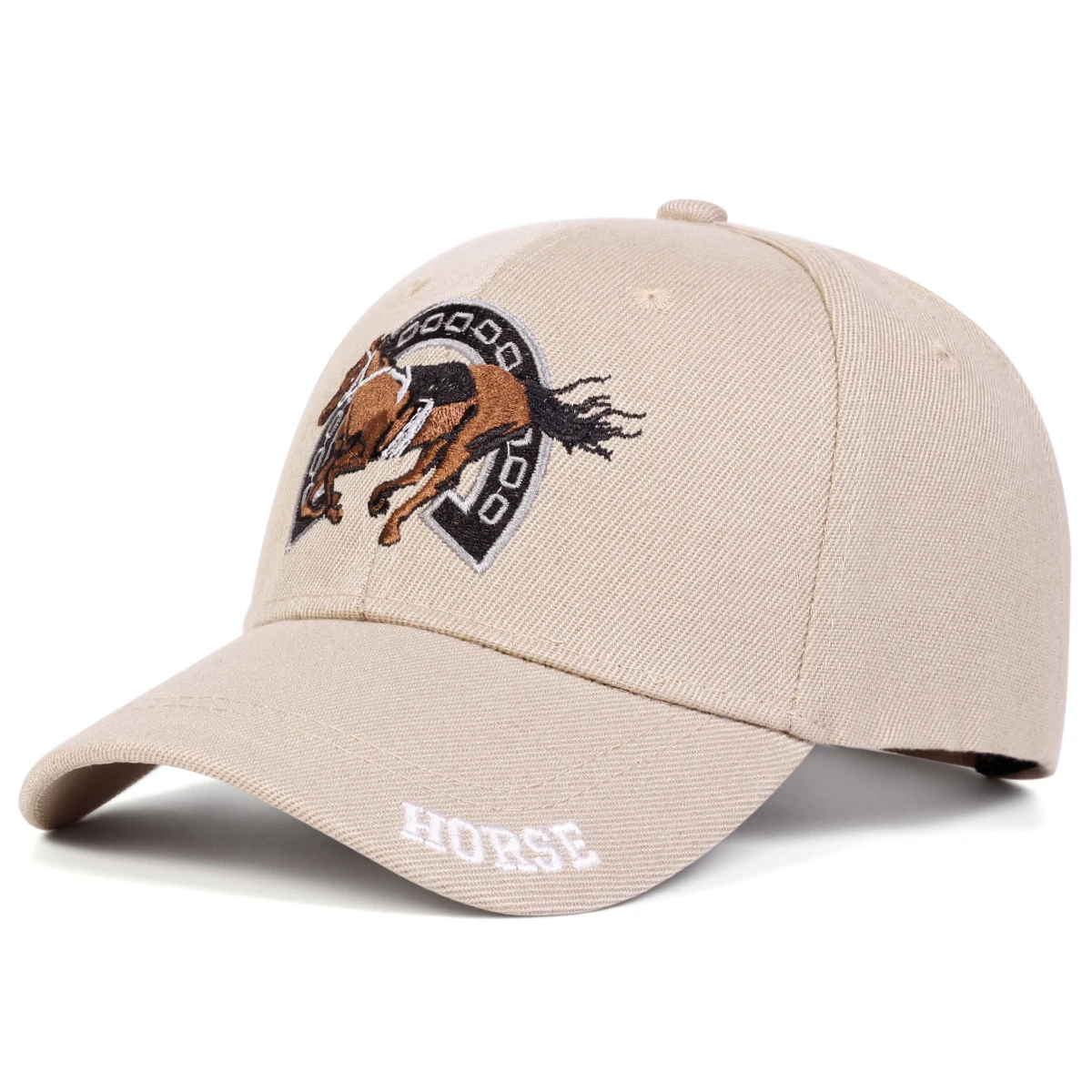 Unisex HORSE Embroidery Baseball Caps Spring and Autumn Outdoor Adjustable Casual Hats Sunscreen Hat