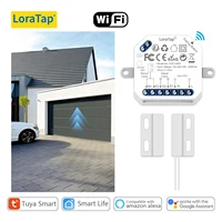 LoraTap Tuya-controlador inalámbrico para abridor de puerta de garaje, interruptor de protección de seguridad, advertencia temprana, funciona con Google Alexa
