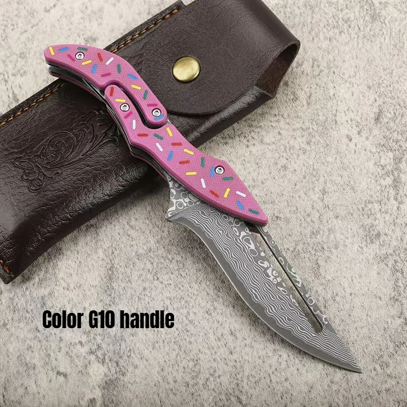 

New VG10 Damascus Fixed Blade Knife Sandalwood Handle edc multitool knives Daily at home outdoor bushcraft tactical knife