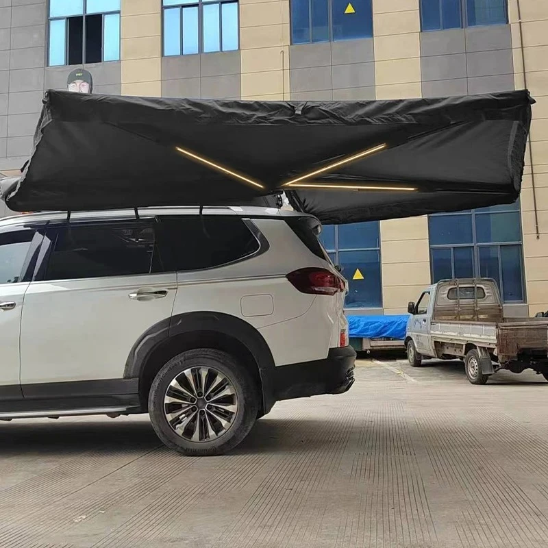 2M Car Awning,Outdoor Self Driving Equipment Car Side Tent Sunscreen Waterproof Overland Awning 270 Degrees Curtain