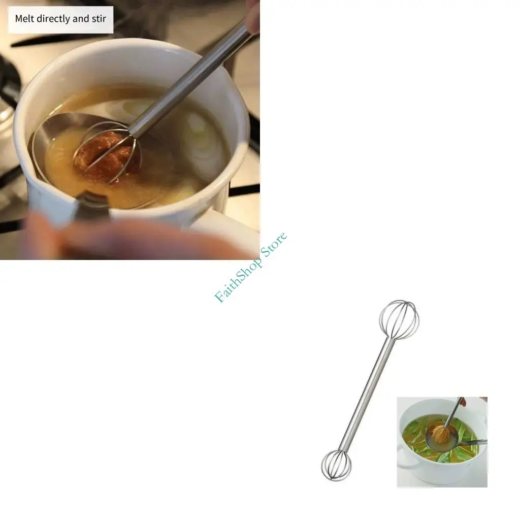 

124e Quick Miso, перемешивая посуда для занятых утра двойной головы дизайн мисо, смешивание ложки