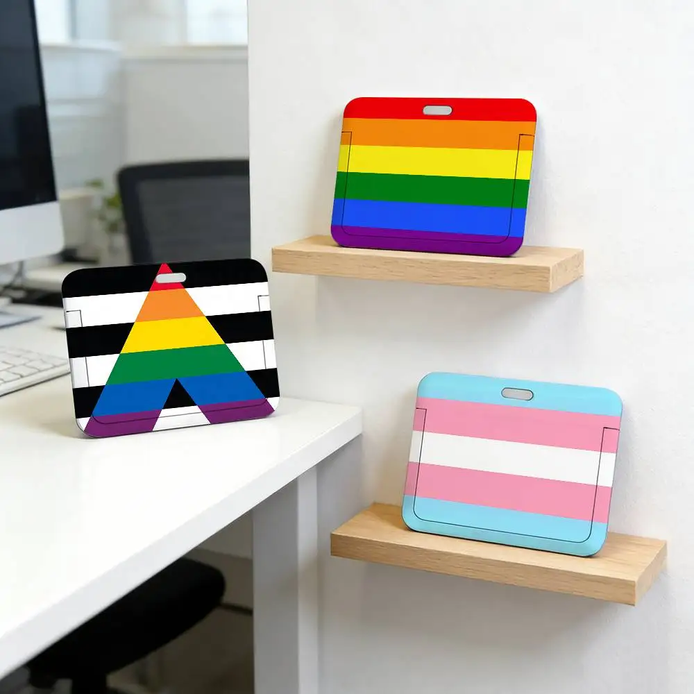 Gay Straight Allies Straight Ally Pride g Transparent Card Holder Employee Plastic Slide Cover Lanyard Work Business ID Bag Bus