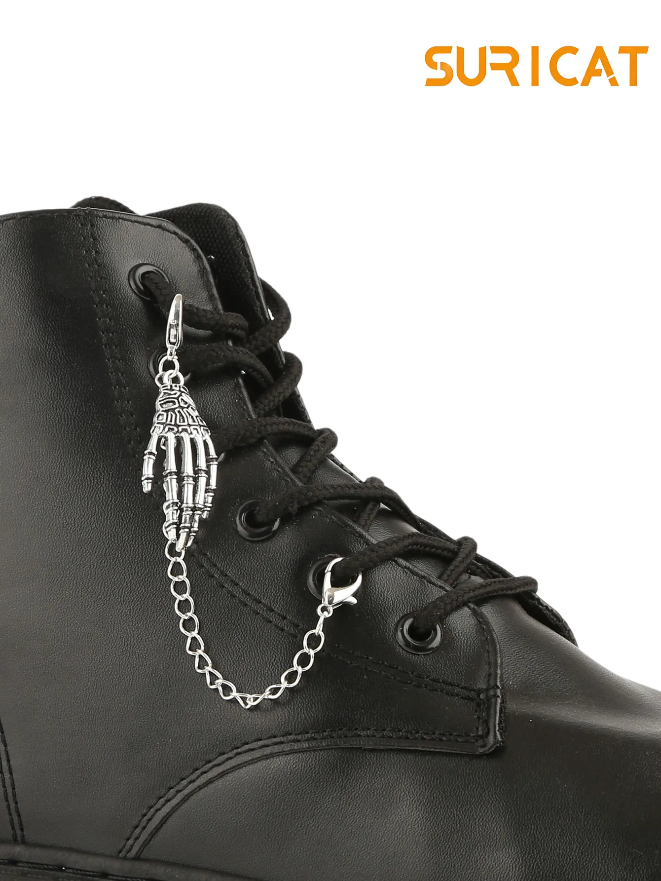 Gothic Punk Style Single-Piece Personalized Skull Hand Pendant Shoe Chain, Suitable for Casual Shoes, Sneakers, Canvas Shoes, Boots, DIY Shoe Accessories, Detachable and Reusable