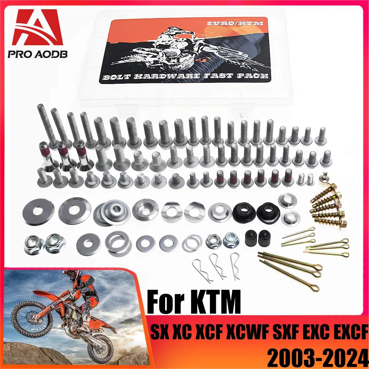 

Hardware Bolt Full Plastics Fastener Kit For EXC EXCF KTM SX XC XCF XCWF SXF 150 200 250 300 350 400 450 500 2003-2024 Dirt Bike