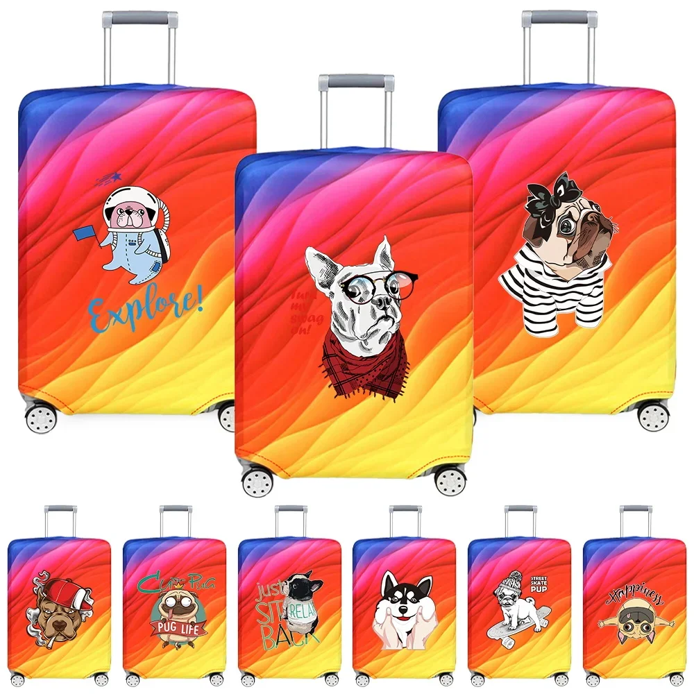 Portable Stretch Fabric Luggage Protective Cover Simplicity Dust Cover Anti-Scratch Protective Dog Series Travel Accessories