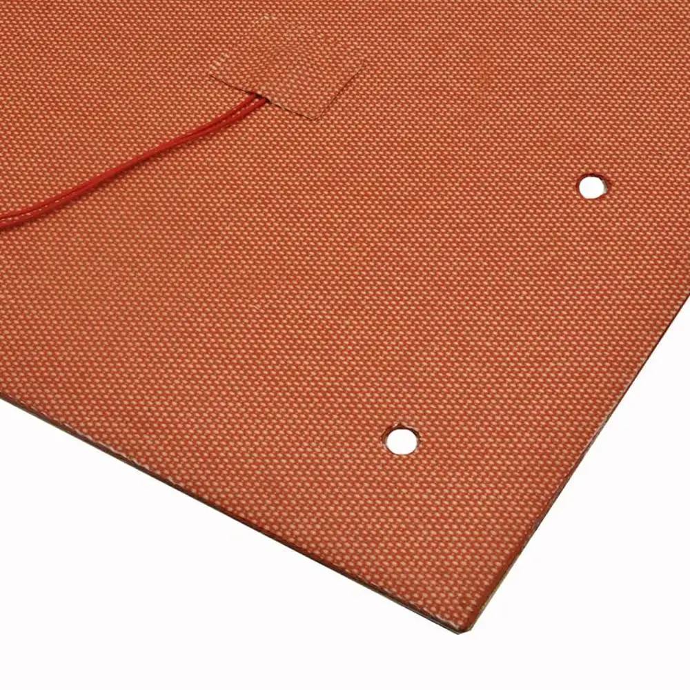 Calentador de cama caliente Ender 3 Pro de 235 mm, respaldo adhesivo de silicona flexible de 24 V, impresora 3D de 5 agujeros