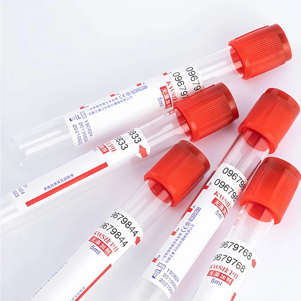 Disposable vacuum negative pressure blood collection tube red tube, centrifuge serum biochemical tube PET glass no addition tube