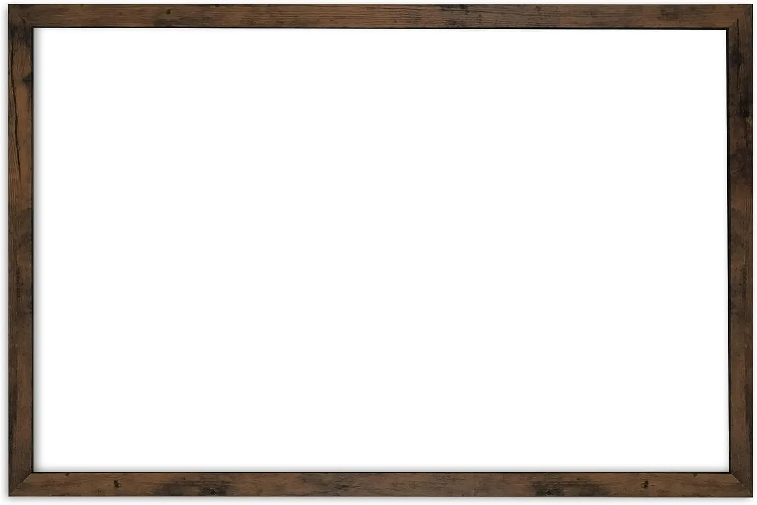 

24x36 Inch Magnetic Whiteboard with Rustic Wood Frame - Dry Erase Board for Home Office, Built-in Marker Tray & Message Center