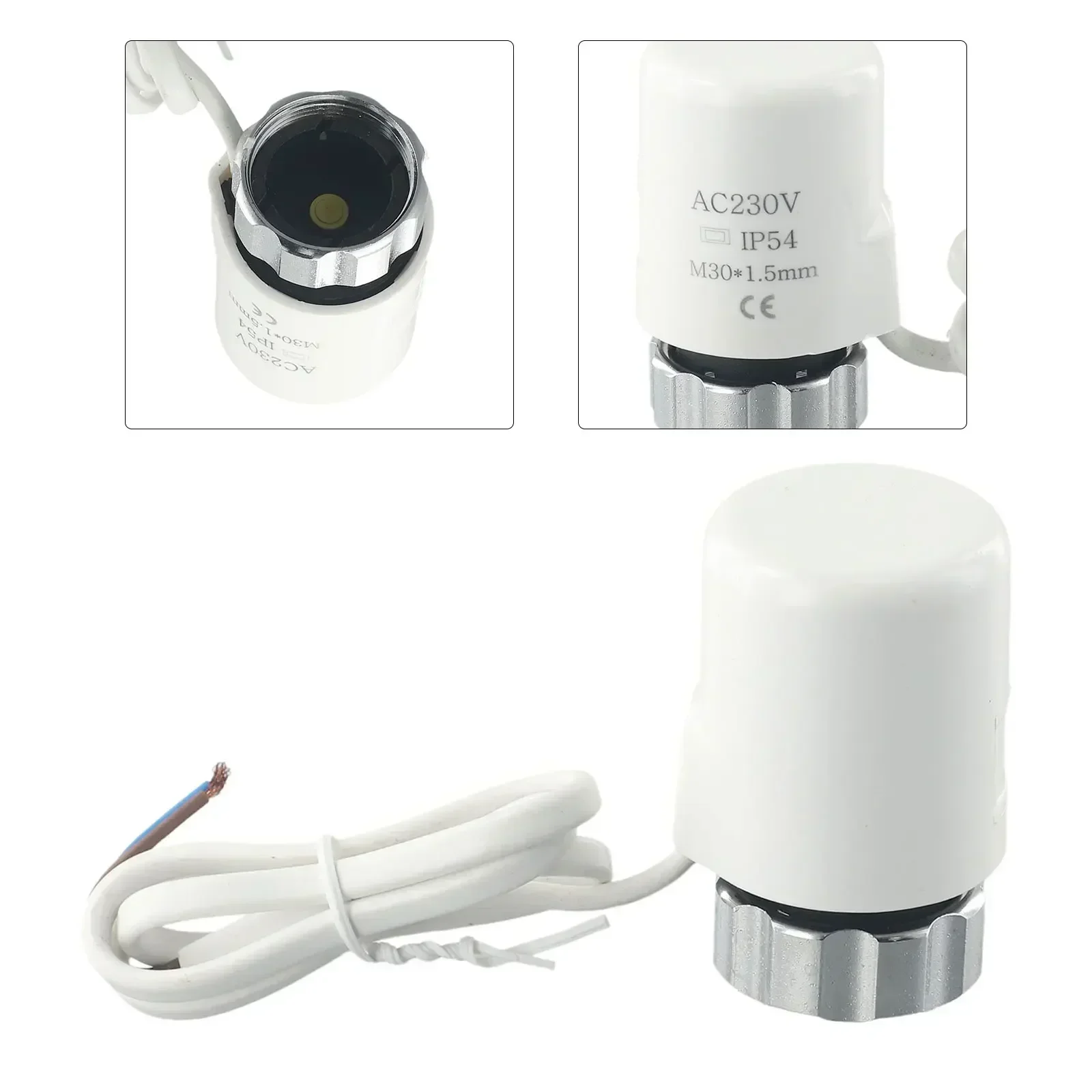 AC230V M30*1.5mm Electric Thermal Actuator For Floor Heating Radiator Valve Indoor Space Heater Heating Actuator Home