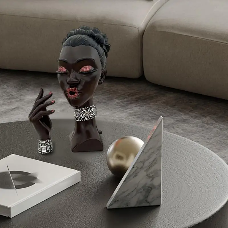 Stick Incense Burner Head Incense Burner Elegant Cool Black Woman Shape Modern Design Calming for Home Decor Family Friends